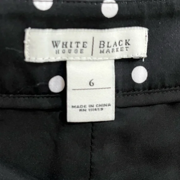 White House Black Market black/white polka dot skirt - Picture 5 of 6